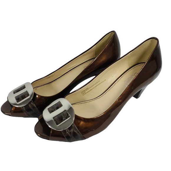 FRANCO SARTO Bronze Patent Leather 6.5 - Picture 3 of 5